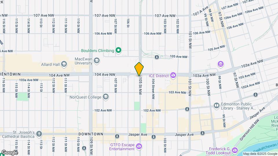10388-1105 105 St NW Map and Location Details