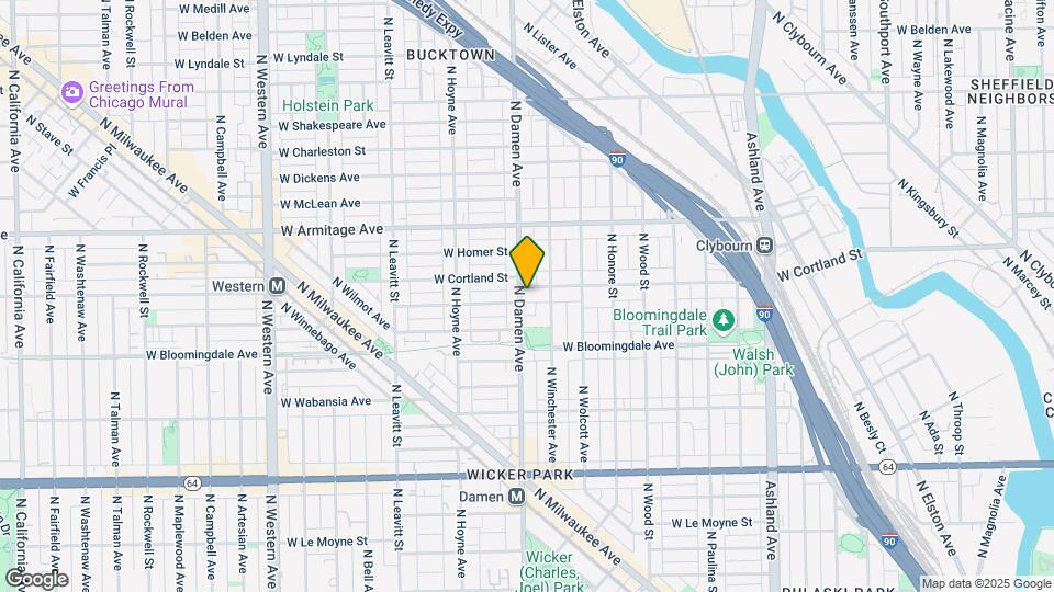 1951 W Cortland St Mapa y Detalles de la Ubicación
