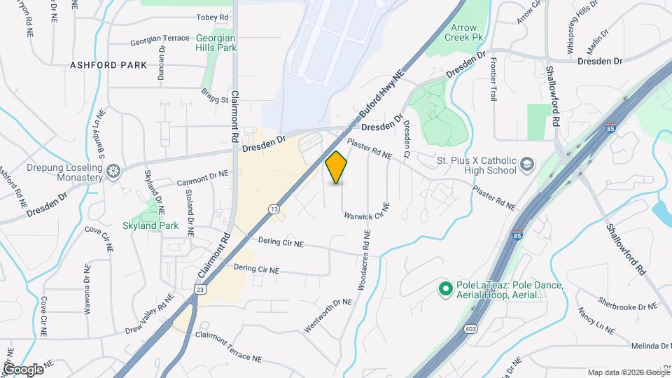 2630 Warwick Cir NE Map and Location Details