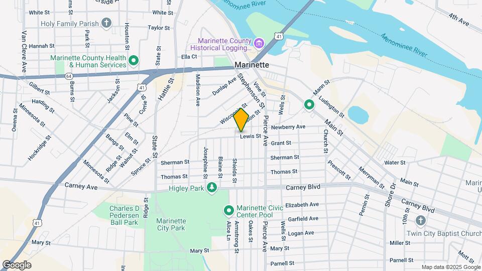 1817 Lewis St Map and Location Details