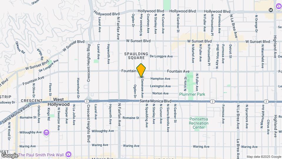 1225 N Genesee Ave Map and Location Details