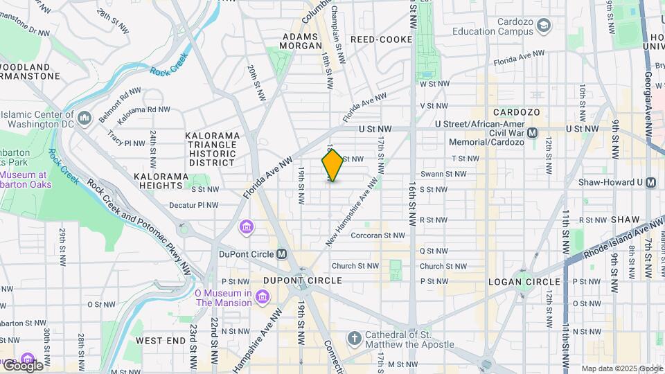 1761 T St NW, Unit 2 Map and Location Details