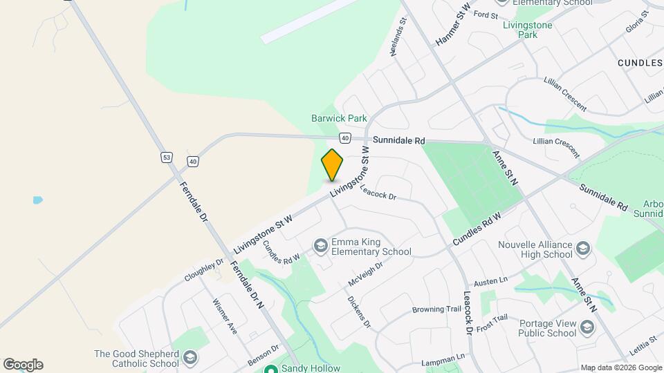 302 Livingstone St W Map and Location Details