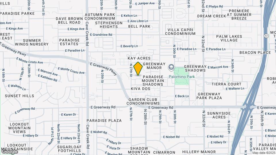 2719 E Tierra Buena Ln Map and Location Details