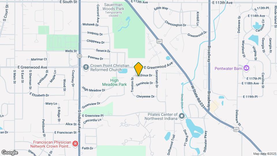 1115 Sioux Dr Map and Location Details