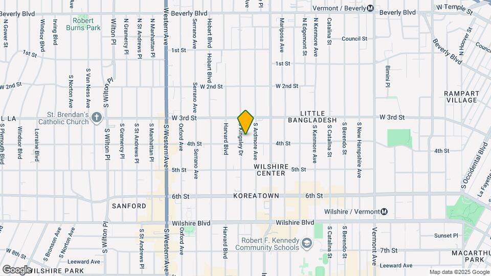 344 S Kingsley Dr Map and Location Details