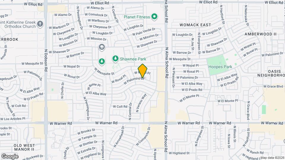 1211 W Palomino Dr Map and Location Details
