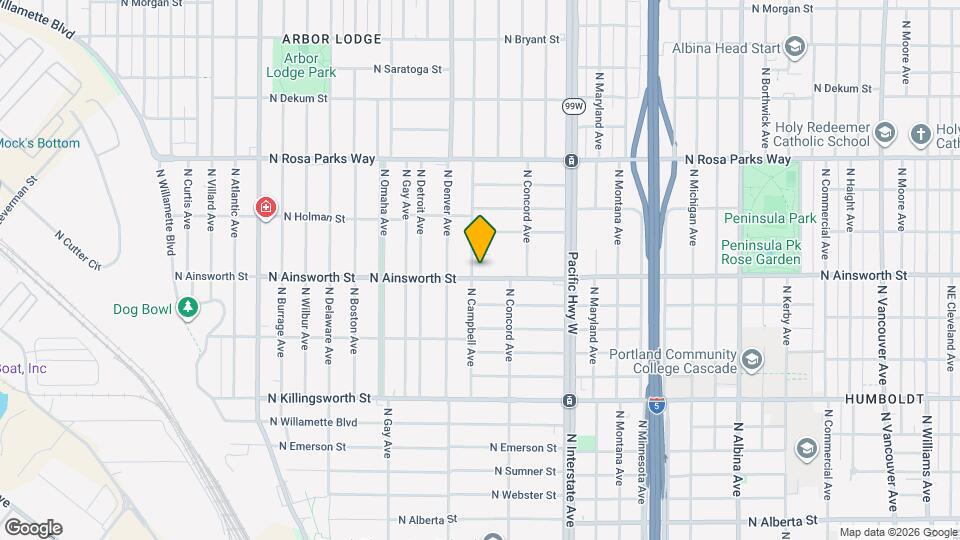 1823 N Ainsworth St Mapa y Detalles de la Ubicación
