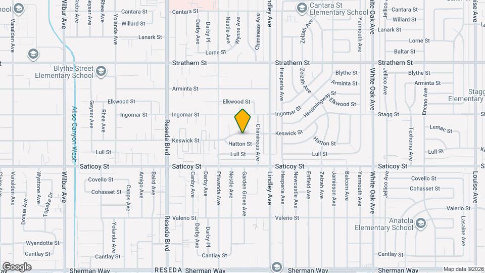 18166 Keswick St Map and Location Details