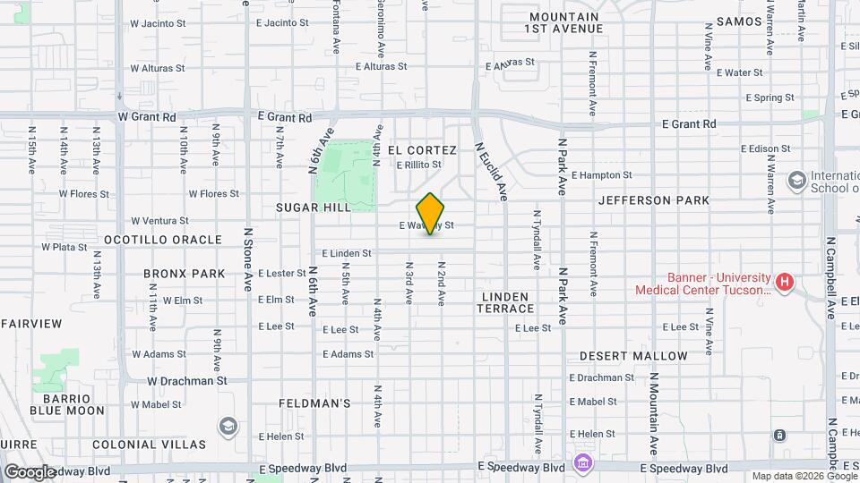 525 E Linden St Map and Location Details