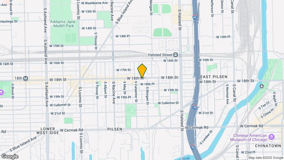 1019 W 18th St Map and Location Details