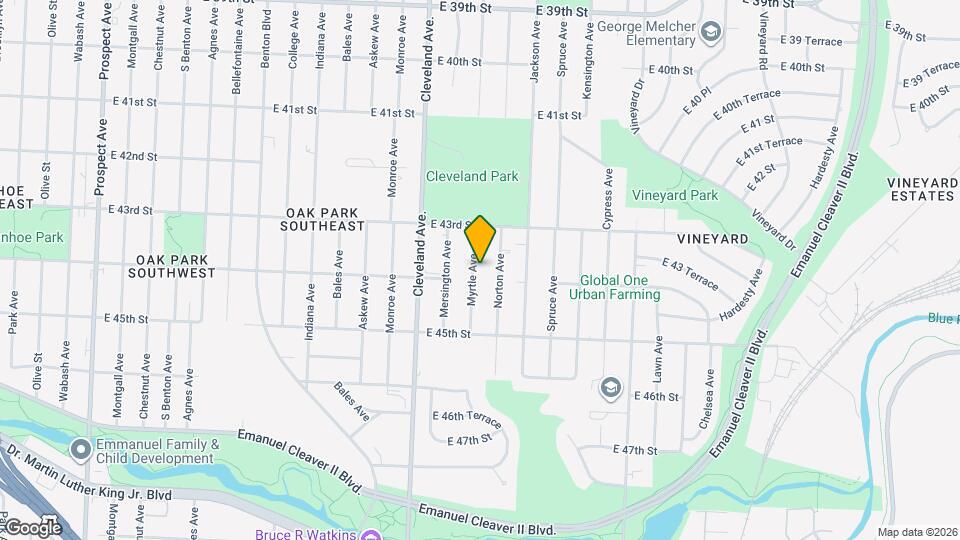 4339 Myrtle Ave Map and Location Details