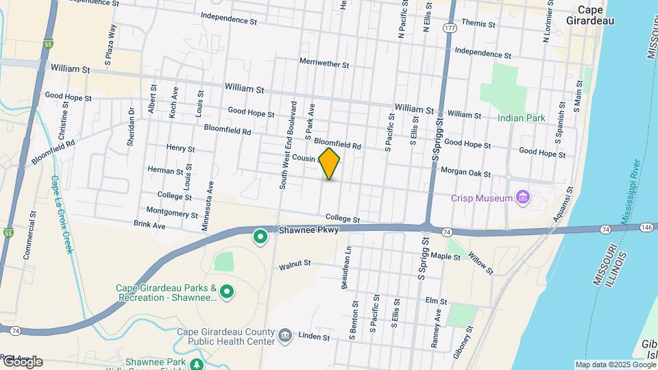 1115 Jefferson Ave Map and Location Details