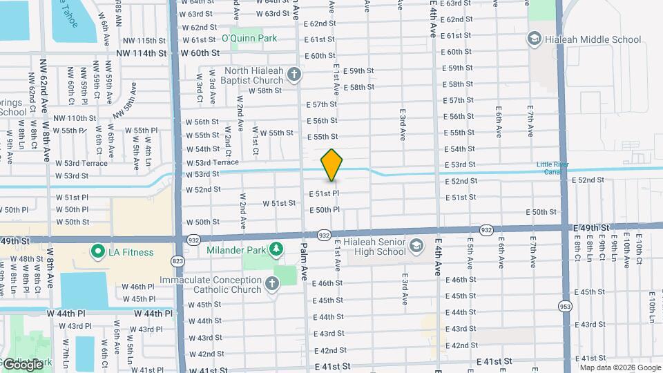 5190 E 1st Ave Map and Location Details
