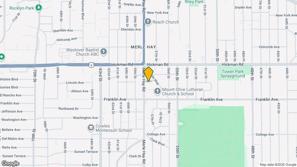 5726 Lincoln Ave Map and Location Details