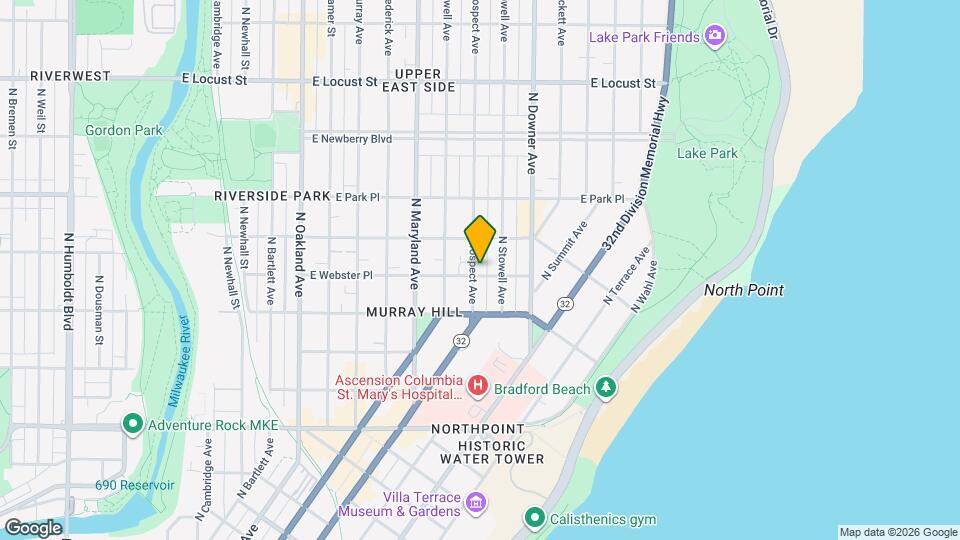 2402 E Webster Pl, Unit 5 Map and Location Details