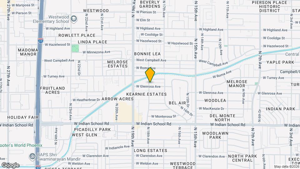 1748 W Glenrosa Ave Map and Location Details