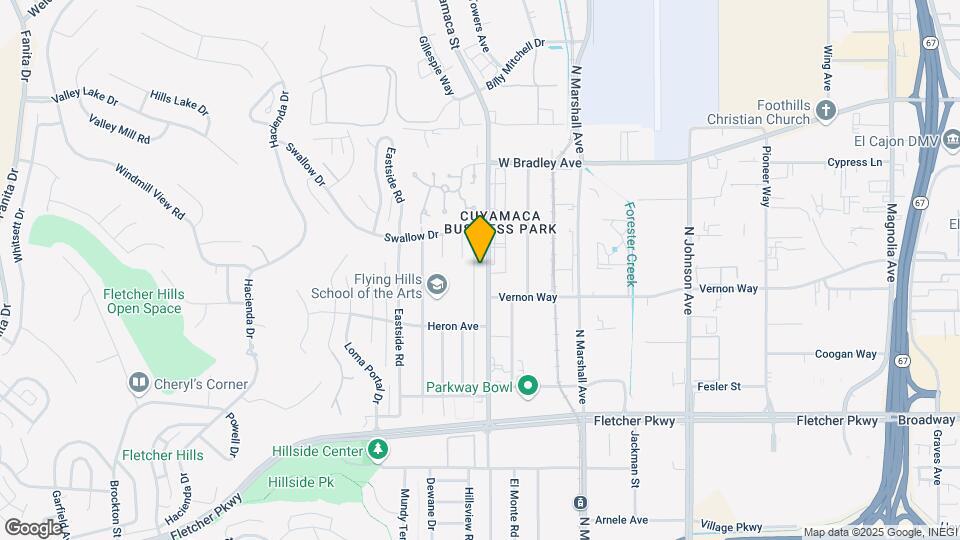 1302 N Cuyamaca St Map and Location Details