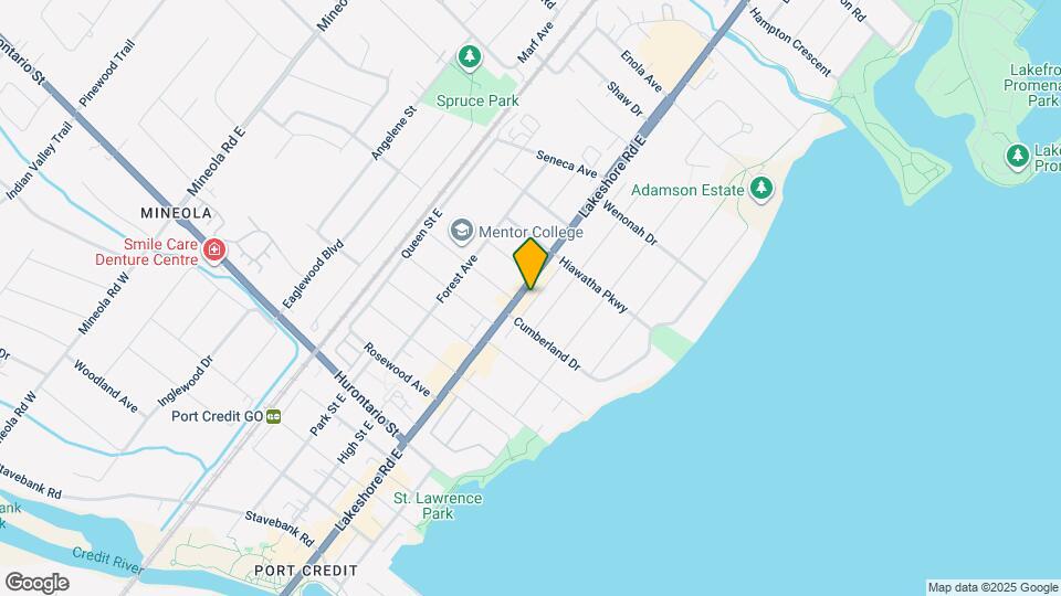 243 A Lakeshore Rd E Map and Location Details