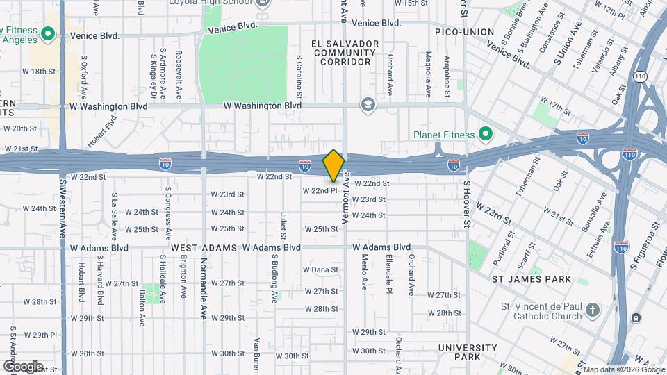 1519 W 22nd Pl Map and Location Details