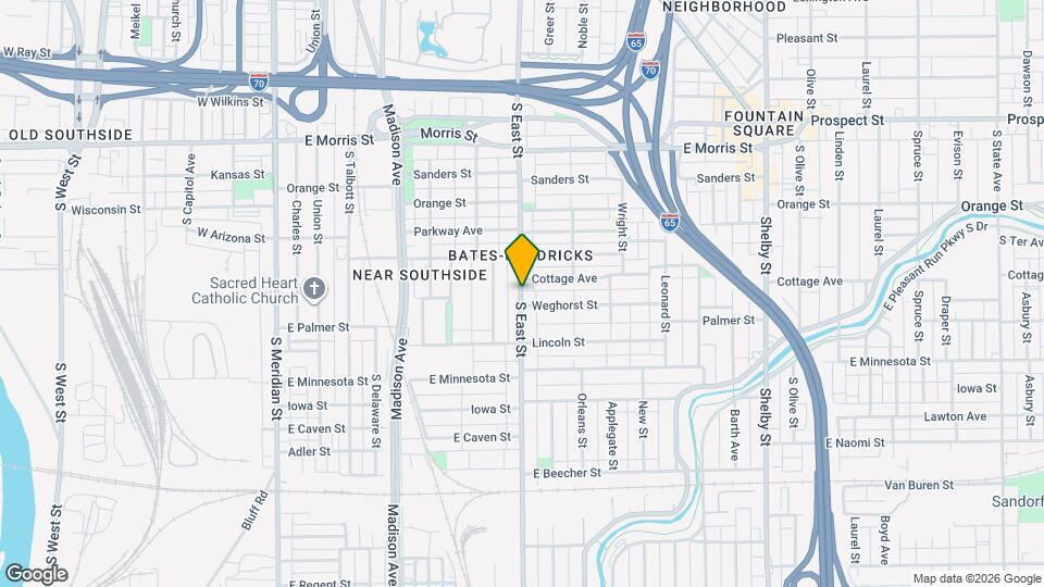 1439 S East St Map and Location Details