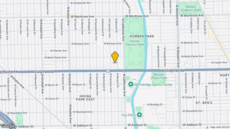 4022-4028 N Mozart St Map and Location Details