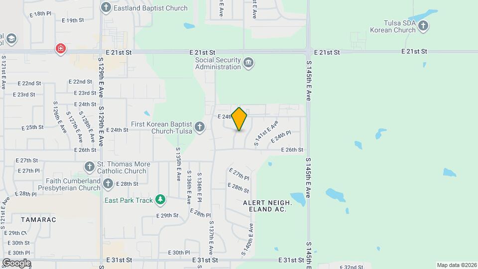 2433 S 139th E Ave Map and Location Details