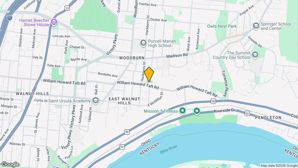 1722 William Howard Taft Rd Map and Location Details