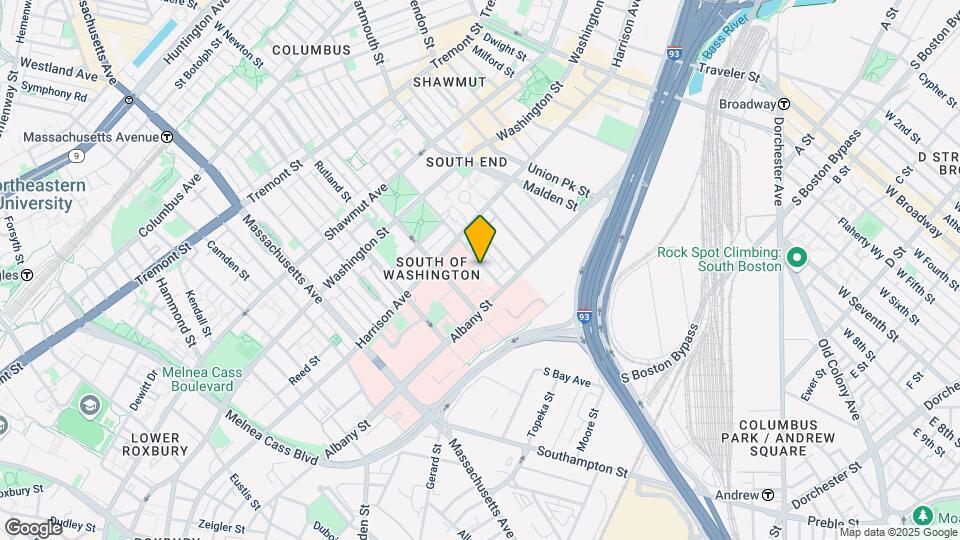 89 E Brookline St, Unit 1 Map and Location Details