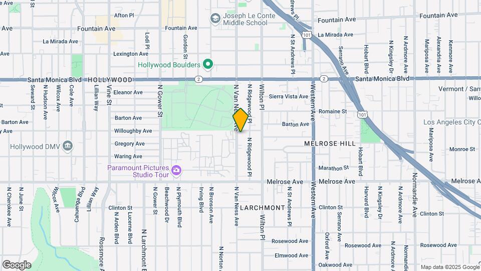 856 N Van Ness Ave Map and Location Details