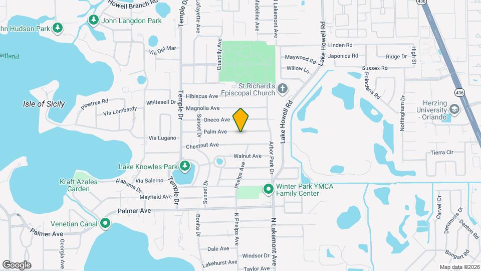 1640 Palm Ave Map and Location Details