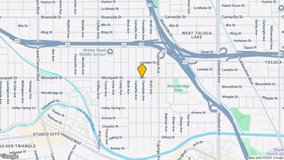11470 Moorpark St Map and Location Details