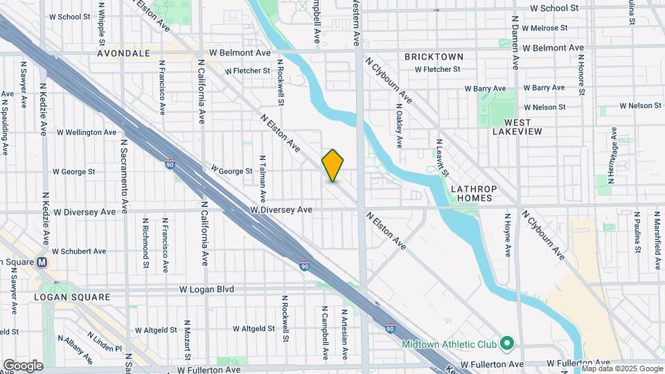 2858 N Elston Ave, Unit 1 Map and Location Details