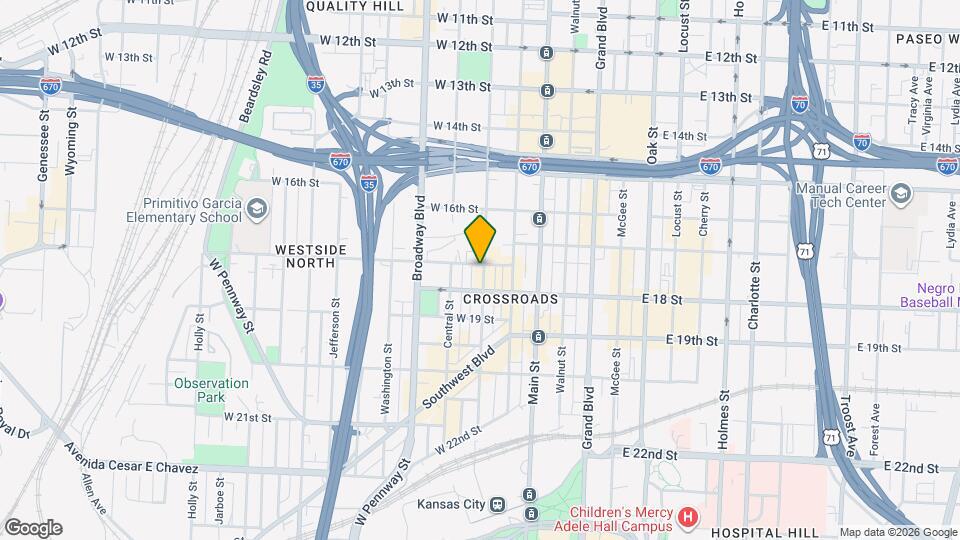 1710 Wyandotte St, Unit A Mapa y Detalles de la Ubicación