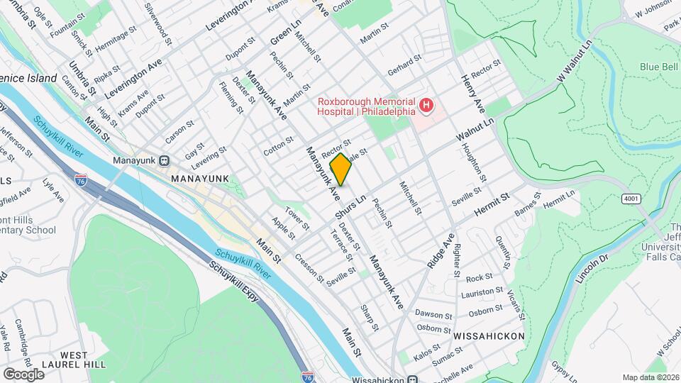 4121 Manayunk Ave, Unit 4121 2nd Mapa y Detalles de la Ubicación