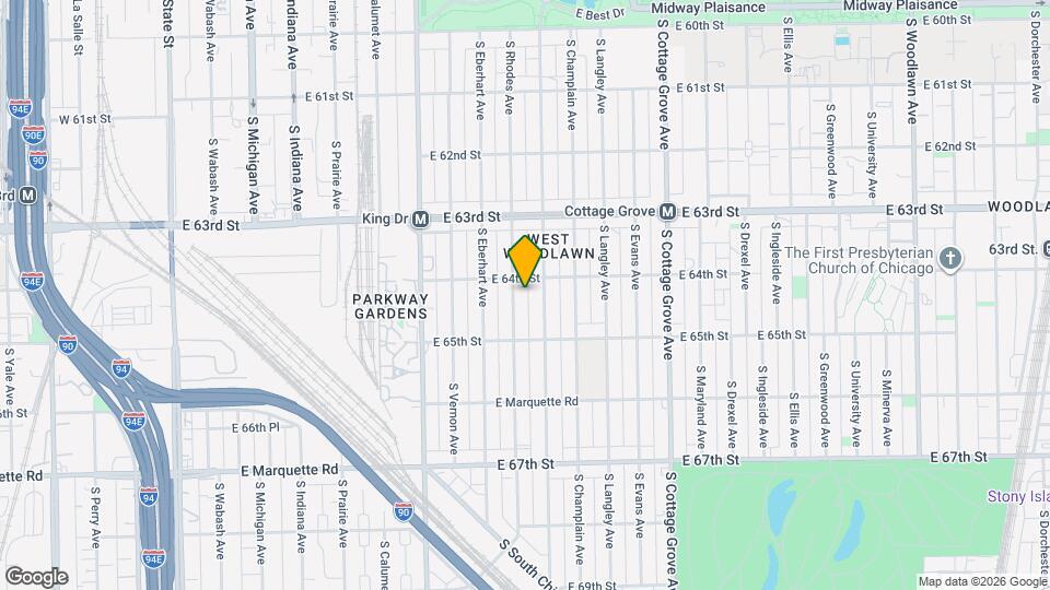 6409 S Rhodes Ave, Unit 2 Map and Location Details