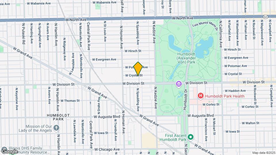 1248-1250 N Spaulding Ave Map and Location Details