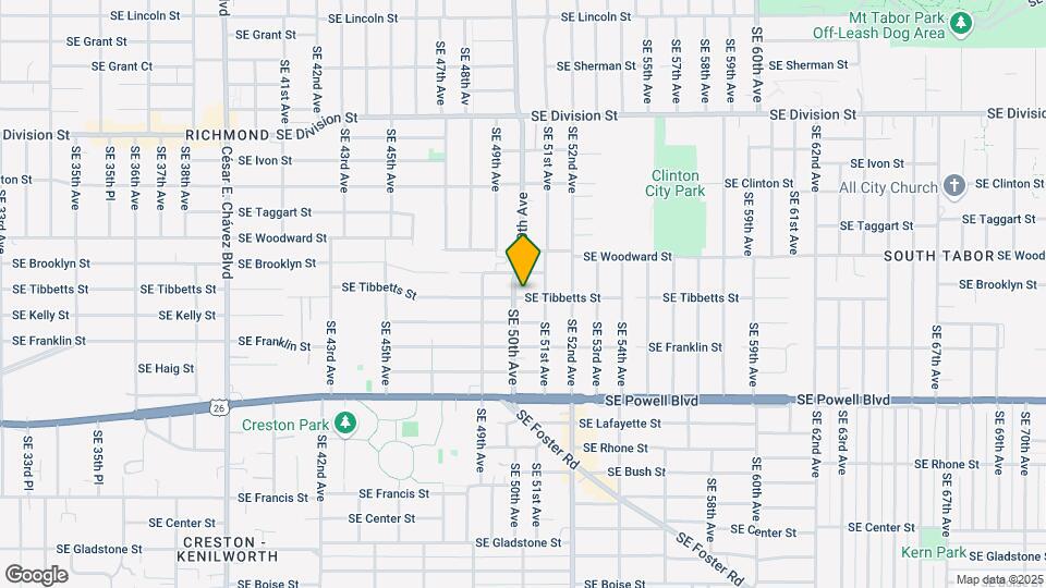 5005 SE Tibbets St Map and Location Details