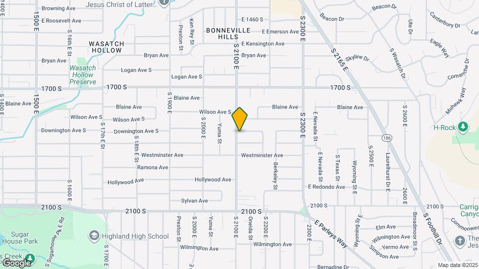 1829 S 2100 E Map and Location Details