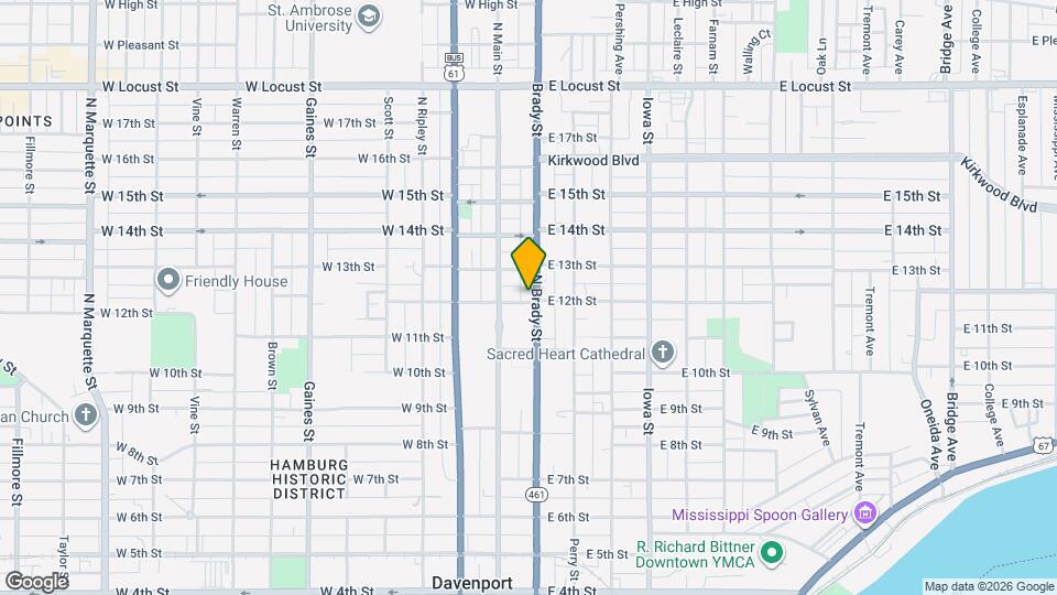 1202 N Brady St Map and Location Details