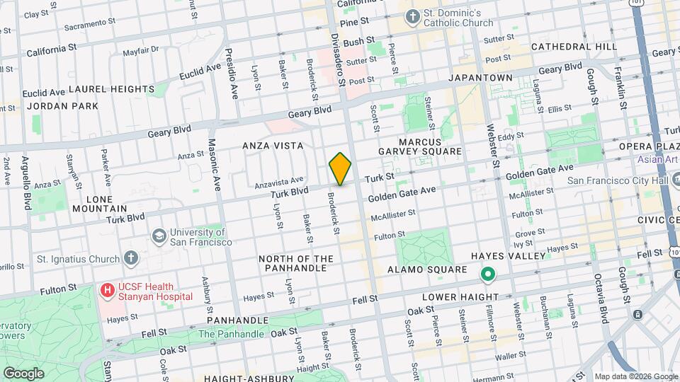 1869 Turk St Map and Location Details