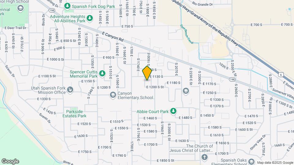 1173 S 1800 E Map and Location Details