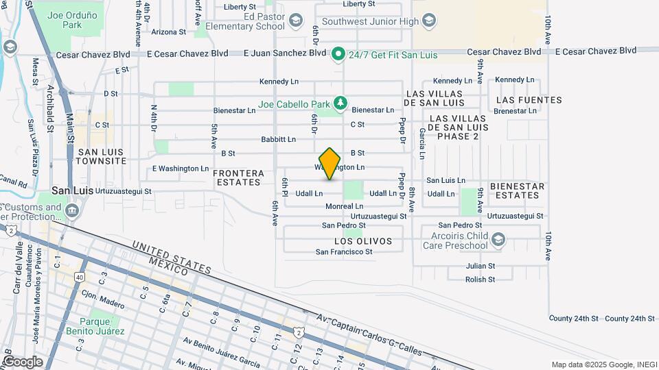 1445 E San Luis Ln Map and Location Details