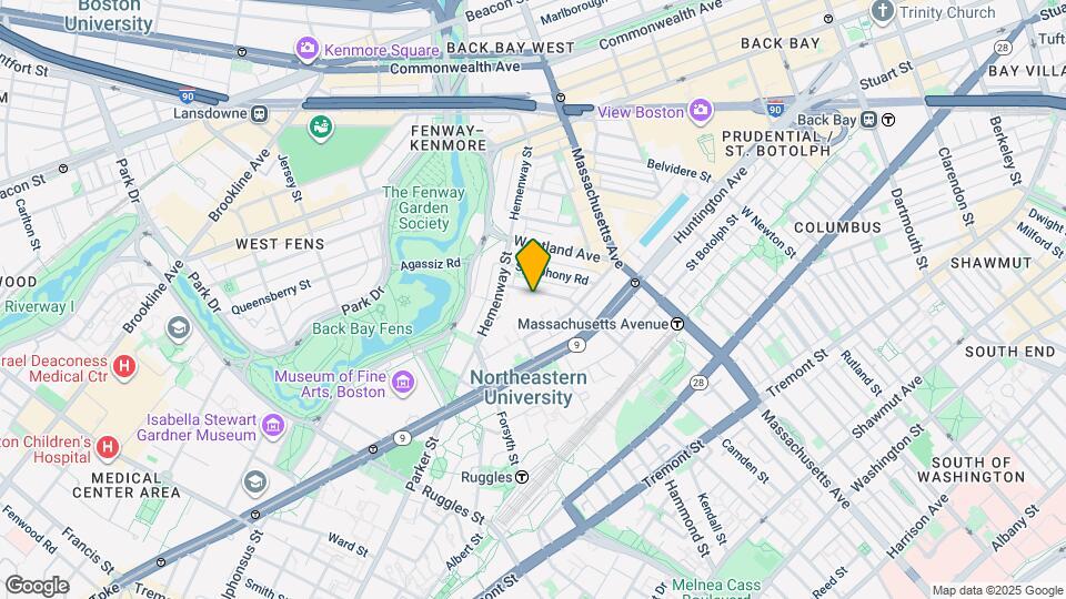 96 Gainsborough St, Unit 106W Map and Location Details