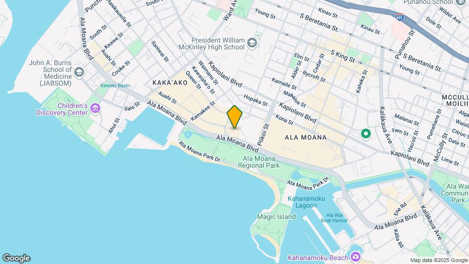 1288 Ala Moana Blvd Mapa y Detalles de la Ubicación