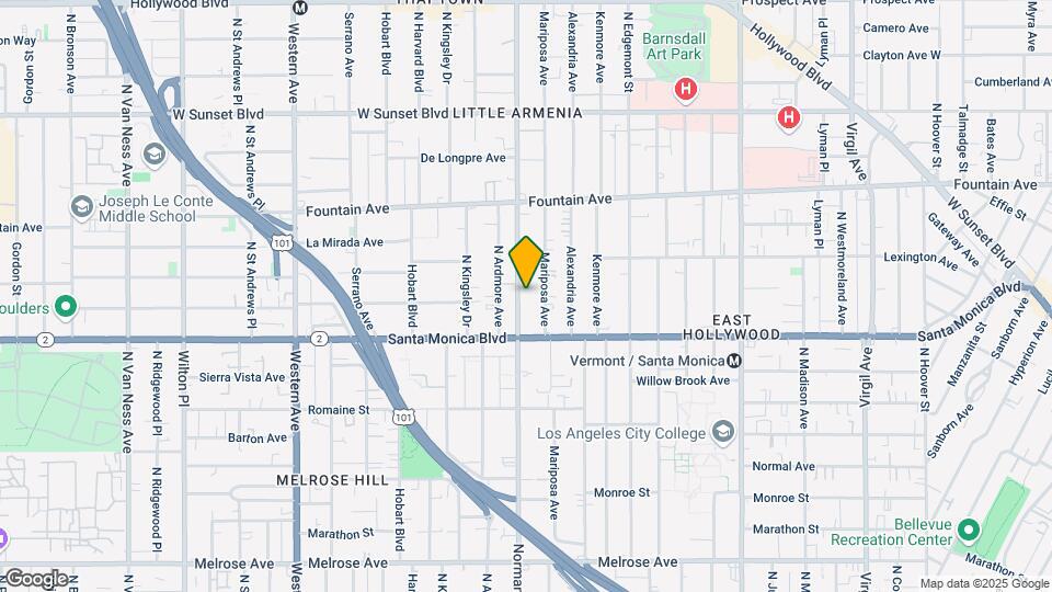 1144 N Normandie Ave Map and Location Details