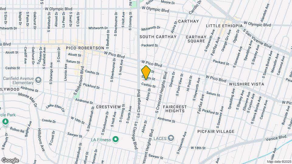 6117 Cashio St Mapa y Detalles de la Ubicación