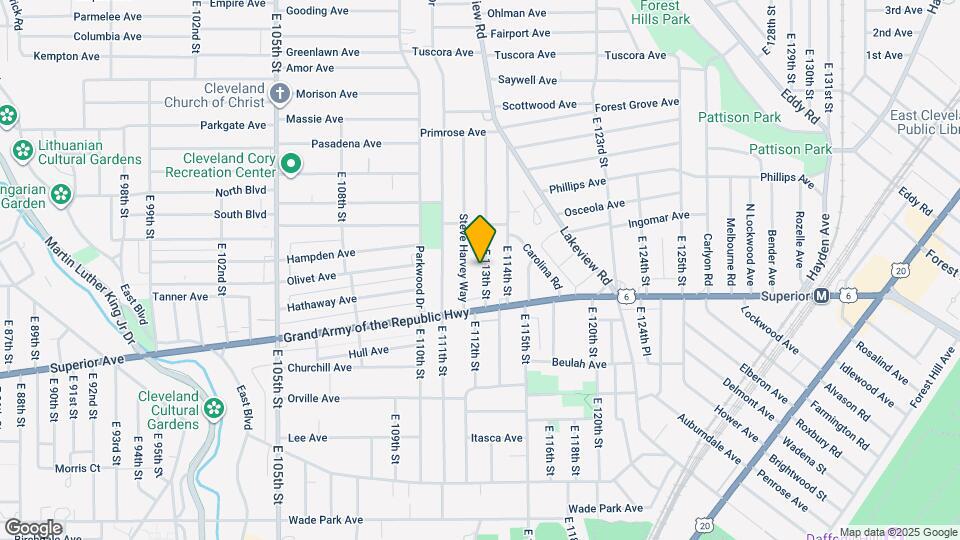 1246 E 113th St Map and Location Details