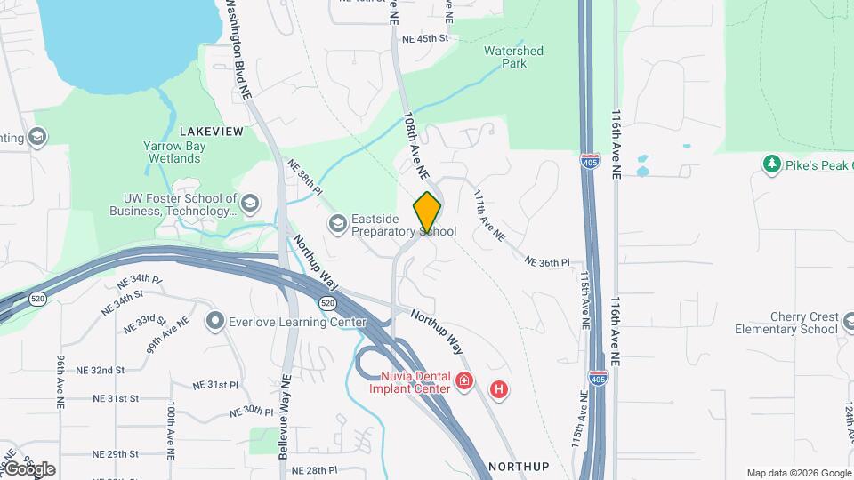 10819 NE 37th Pl Map and Location Details