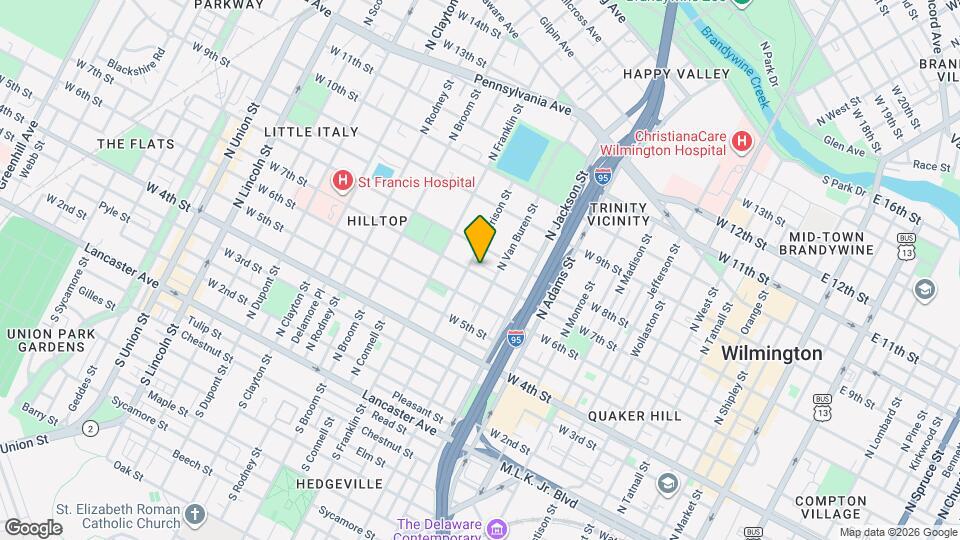 1123 W 7th St Map and Location Details